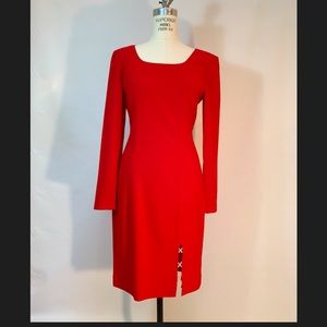 ANN TJIAN FOR KENAR LONG SLEEVE SHEATH DRESS